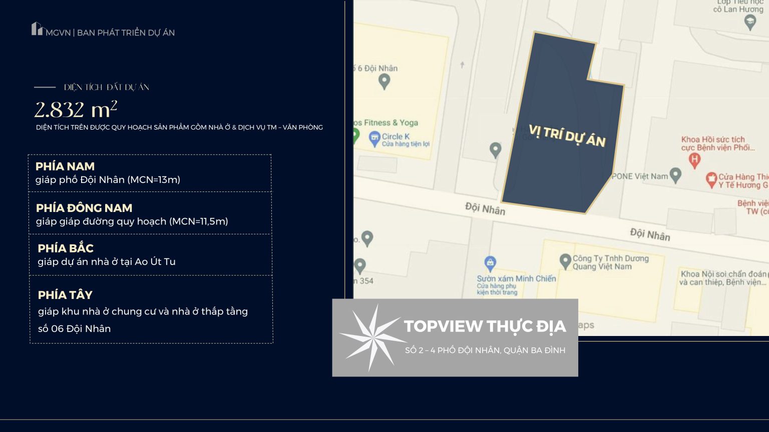 Bản đồ vị trí liền kề – biệt thự tại Ba Đình