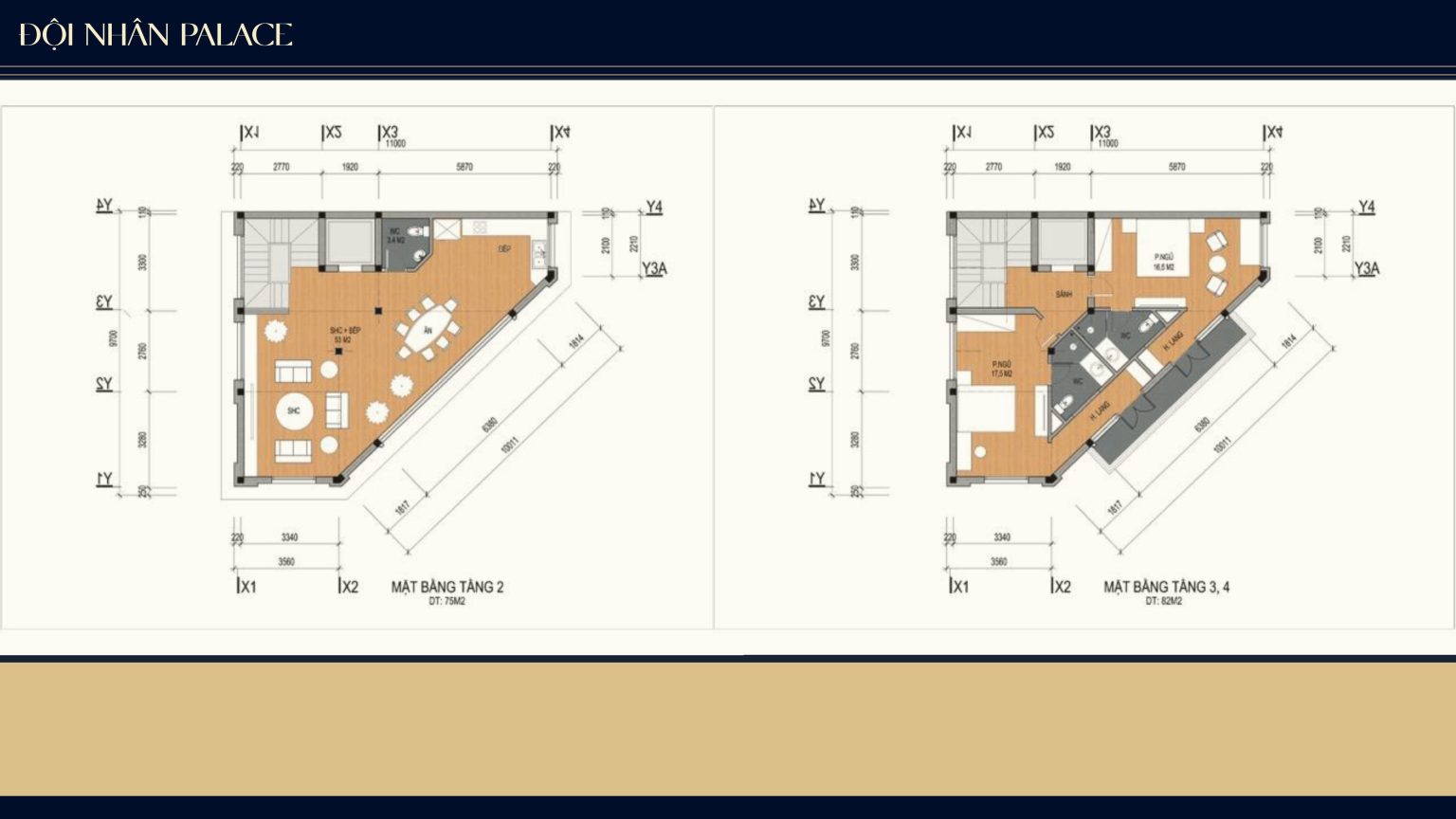 Biệt thự: tầng 2–4